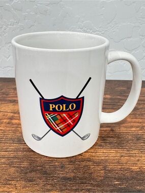 Polo Ralph Lauren Golf Club Crust Mug Coffee Tea White Old Money Preppy